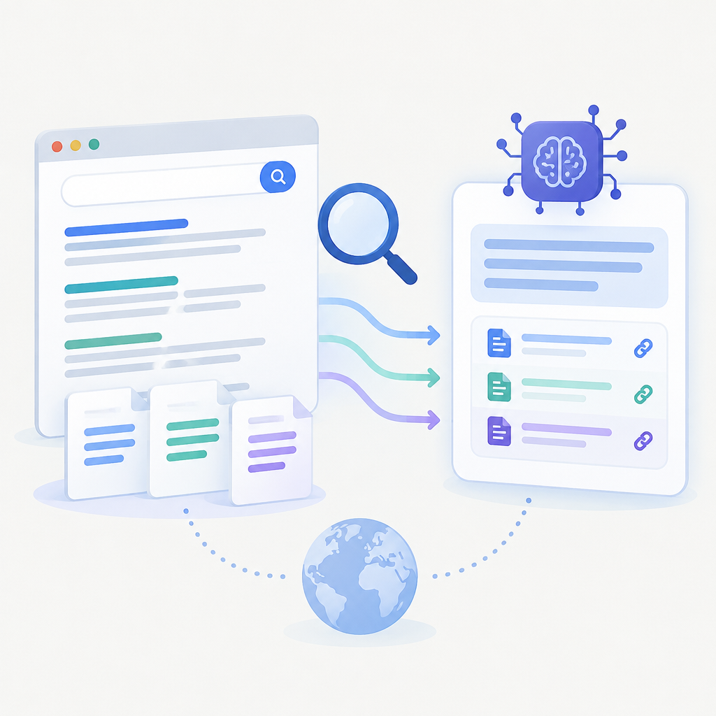 AI 생성 설명 이미지: GEO 세팅 해주는곳 AI SGAEO | 검색·색인과 AI 출처 인용 점검 범위